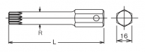 Końcówka udarowa do śrub M14 XZN, dł. 100mm  KOKEN - 2