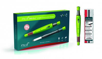 Pica BIG Dry Znacznik Ołówek Stolarski + Wkłady uniwersalne 6045 grafitowy, czerwony, biały PICA 6095