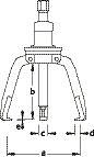 Ściągacz TWIST PULL 3-ramienny z blokadą obrotową 30x130mm GEDORE 1748173 1.09/1 - 3