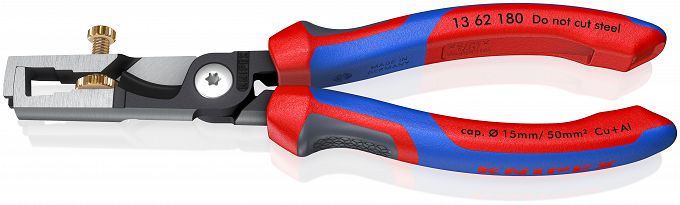 Szczypce do usuwania izolacji z nożycami do kabli StriX KNIPEX 13 62 180