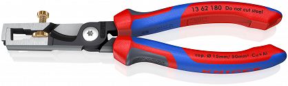 Szczypce do usuwania izolacji z nożycami do kabli StriX KNIPEX 13 62 180