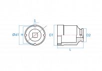 Nasadka długa 1/2