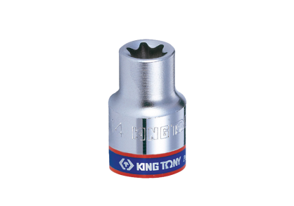 Nasadka krótka gwiazdkowa 1/4" E-TORX E8 x 24mm, Cr-V KING TONY 237508M