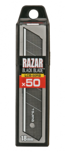 Ostrza segmentowe łamane 18mm "Razar Black Blade" 50szt. TAJIMA