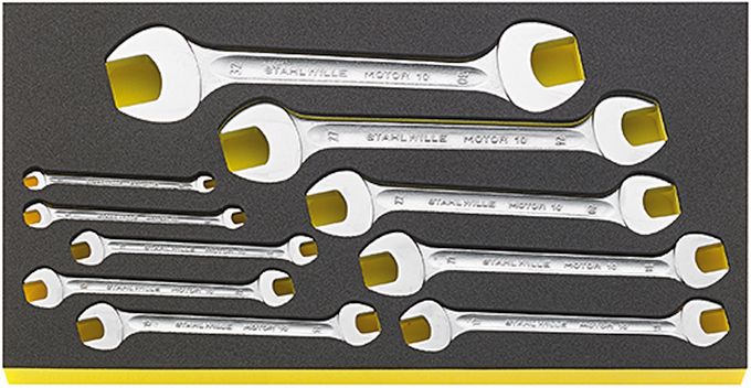 Zestaw TCS Kluczy płaskich 6-32mm do skrzyni Nr 13217, 10-el. TCS WT 10/10 6-32MM STAHLWILLE 96830120