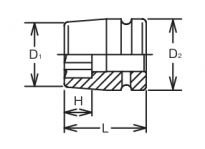Nasadka udarowa 6-kątna 24mm SURFACE DRIVE KOKEN - 2