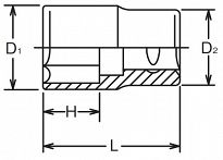 Nasadka 12mm sześciokątna KOKEN - 2