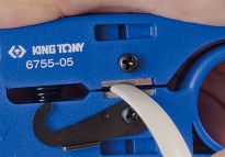 Ściągacz izolacji do przewodów sieciowych UTP/STP (2.6 - 8.0mm) i telefonicznych (RJ-45, RJ-11/12)  KING TONY 6755-05 - 3