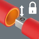 Adapter z rękojeścią poprzeczną 410 i VDE B RA izolowany VDE z funkcja grzechotki do kluczy nasadowych 3/8