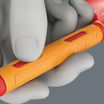 Adapter z rękojeścią poprzeczną 410 i VDE B RA izolowany VDE z funkcja grzechotki do kluczy nasadowych 3/8