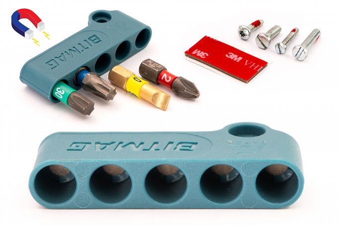 Magazynek na bity do wkrętarki niebieski BITMAG™ BTMG-CB