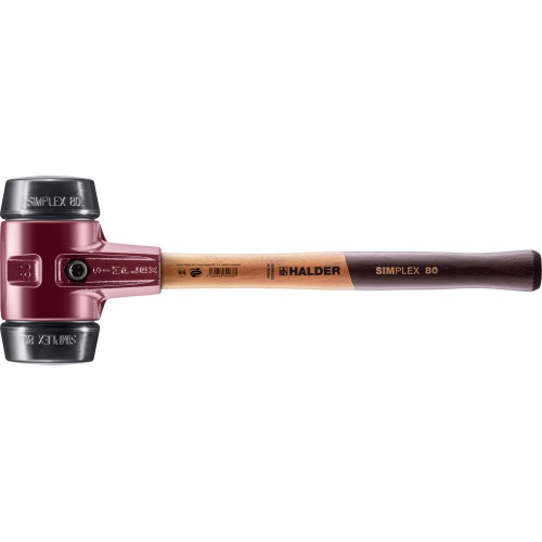 Młotek z miękkim bijakiem SIMPLEX, gumowy 80mm HALDER 3002.080