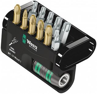 Bity zestaw Bit-Check 12 Wood 1 WERA 05057423001