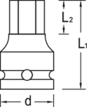 końcówka klucza dynamometrycznego GEDORE IN K 21 32 1956590 - 3