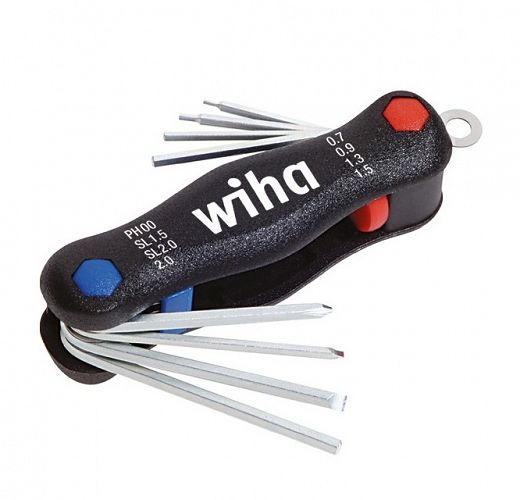 Narzędzie wielofunkcyjne Mini PocketStar płaskie, Phillips, sześciokątne, 8-cz. w opakowaniu blistrowym 27936 WIHA