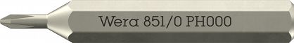Bity 851/0 Micro do śrub Phillips-Recess, PH 000 x 30 mm WERA 05058119001