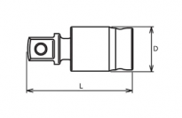 Przegub uniwersalny Cardana z kulką 1/2