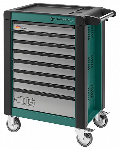 Wózek warsztatowy TTS 8-szufl.zielony z Nakładkami, 1021x823x 497 mm; max obciążenie: 30kg na szufladę; 750 kg na Wózek 95/8 G STAHLWILLE 81200020
