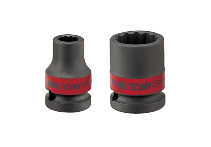Nasadka krótka udarowa 1/2" 9/16" 38mm, 12-kąt  KING TONY 453018S