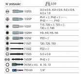 Zestaw bitów do wkrętarki 1/4