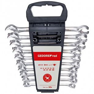 Zestaw kluczy płaskich z  grzechotką 10-częściowy GEDORE R05905010 3301003