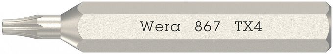 Bity 867/0 Micro do śrub z gniazdem TORX®, TX 4 x 30 mm WERA 05058102001