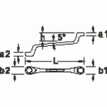 Klucz oczkowy dwustronny 46 x 50 mm Nr 2 46x50 GEDORE 6019850 - 2