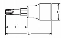 Nasadka T25 trzpieniowa TORX 140 KOKEN - 2