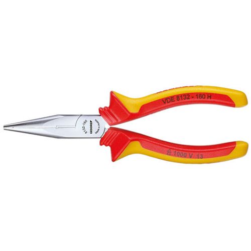 Szczypce płasko-okrągłe VDE 160 mm Nr VDE 8132-160 H GEDORE 1552112