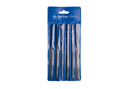 Zestaw pilników do metalu 160mm 6 szt. drobnoziarniste, różne profile, etui KING TONY 1036ZQ