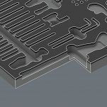 Wkładka piankowa 9853, przeznaczona do przechowywania narzędzi serwisowych Kraftform Kompakt Set 1, bez narzędzi, 344 x 30 x 392 mm WERA 05137353001 - 2