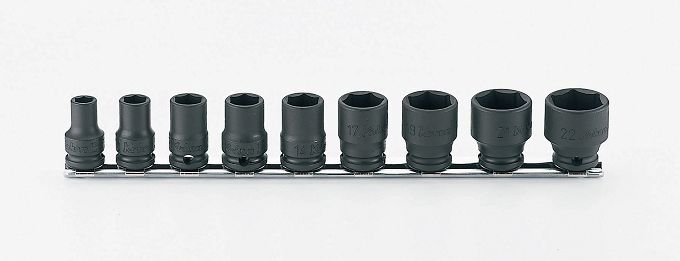 Zestaw nasadek udarowych 8mm-22mm sześciokątnych cienkościennych KOKEN