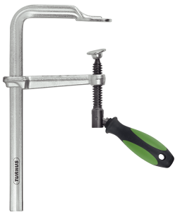 Ścisk śrubowy stalowy 200x100mm ze składaną rękojeścią trójkomponentową KUKKO 469U+0200-100