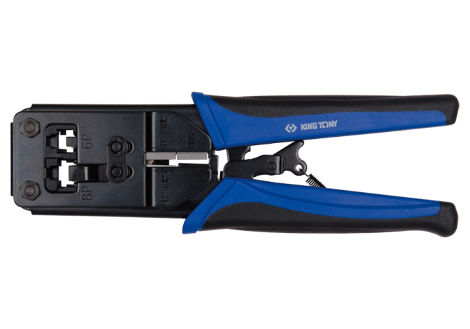 Zaciskarka z regulacją do kabli sieciowych KING TONY 67F1-08