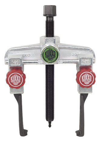 Ściągacz 2-ramienny uniwersalny z bardzo smukłymi, szybkoprzestawnymi ramionami KUKKO 20-1+S-T 
