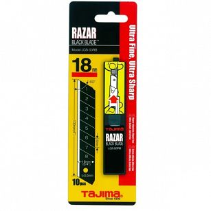Ostrza segmentowe łamane 18mm "Razar Black" 10szt. TAJIMA LCB50RBC