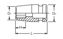 Nasadka udarowa podwójna kwadratowa 24mm KOKEN - 2