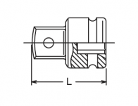 Adapter udarowy z kulką, zwiększający 1/2