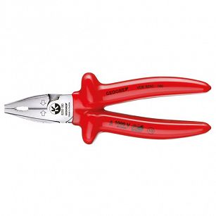 Szczypce-kombinerki mocne VDE z zanurzeniową izolacją 225 mm Nr VDE 8250-225 GEDORE 6720330