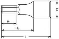 Nasadka 12mm trzpieniowa sześciokątna Inhex 100 KOKEN - 2