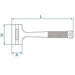 Młotek bezodrzutowy 225g 272mm KING TONY 7851-08 - 2