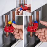 Obcinak do rur miedz mosiądz inox 3-30 mm TubiX S KNIPEX 90 31 01 - 3