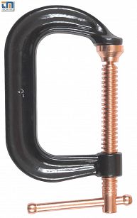 Ścisk śrubowy ślusarski 105/85mm "C" z miedziowanym wrzecionem CDF-C BESSEY CDF404C