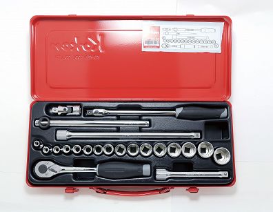 Zestaw kluczy nasadowych w kasecie 18 części KOKEN