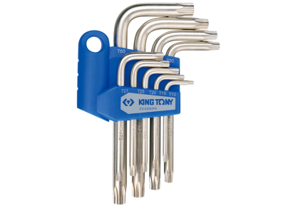 Zestaw imbusów 9 szt. 1147 - Torx z otowrem T10 - T50 KING TONY 20409PR