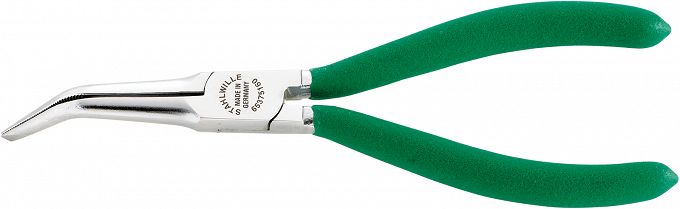 Szczypce półokr.(igłowe odg.45st.) dla elektron.160mm; chrom./powl. 6537 5 160 STAHLWILLE 65375160