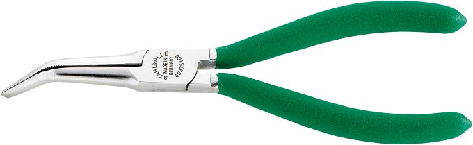 Szczypce półokr.(igłowe odg.45st.) dla elektron.160mm; chrom./powl. 6537 5 160 STAHLWILLE 65375160
