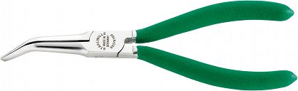 Szczypce półokr.(igłowe odg.45st.) dla elektron.160mm; chrom./powl. 6537 5 160 STAHLWILLE 65375160