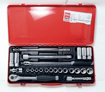 Zestaw kluczy nasadowych w kasecie 24 części KOKEN
