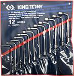 Zestaw kluczy fajkowych długich 12 cz. 8 - 19 mm, etui, KING TONY 1842MR